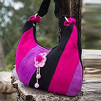 Wool tote handbag Miraflores Miss Peru