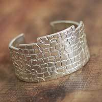 Silver cuff bracelet,