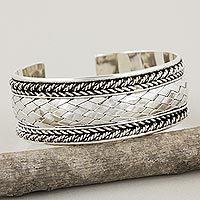 Sterling silver cuff bracelet,