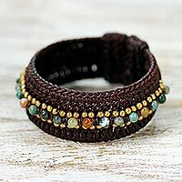 Agate cuff bracelet,