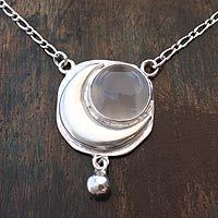 Moonstone pendant necklace,