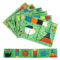 Placemats and coasters Surreal Fantasy set of 6 Peru