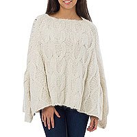 100% alpaca poncho,