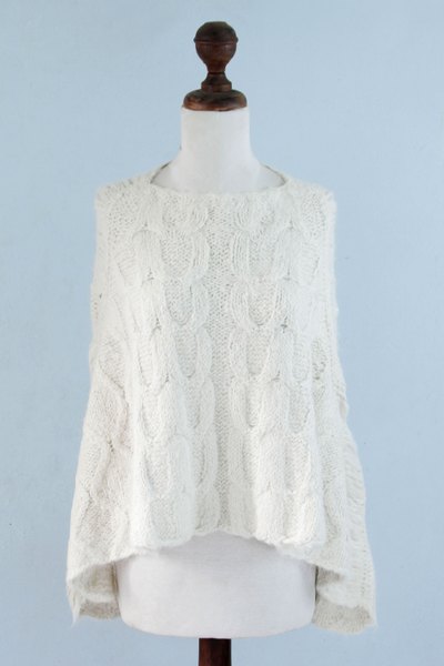 100% alpaca poncho, Andean Clouds