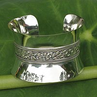 Sterling silver cuff bracelet,