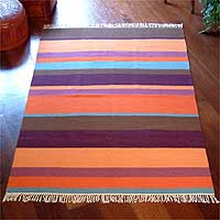 Wool rug Multicolor 4x6 Peru