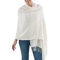 Alpaca and silk shawl,
