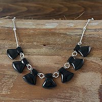 Black jade pendant necklace,