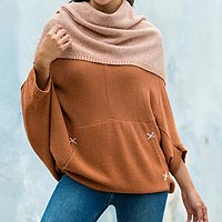 100% alpaca sweater Trujillo Brown Peru