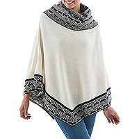 100% alpaca poncho,