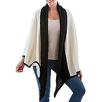 100% alpaca ruana cloak,