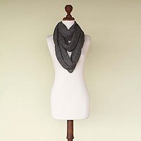 Alpaca blend snood scarf,