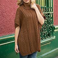 Alpaca blend poncho,