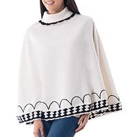 Alpaca blend poncho,