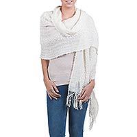 Alpaca blend shawl,