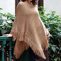 Alpaca blend poncho,