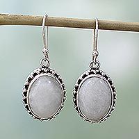 Moonstone dangle earrings,