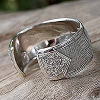 Sterling silver cuff bracelet,