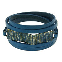 Leather wrap bracelet,