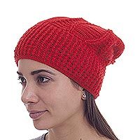100% alpaca hat,
