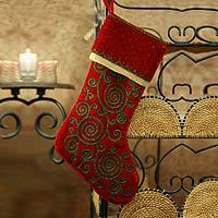 Embroidered stocking,