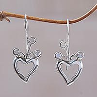 Moonstone drop earrings,