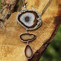 Agate Y necklace,