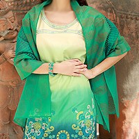 Cotton and silk shawl,