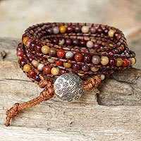 Jasper wrap bracelet,