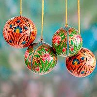 Papier mache ornaments,