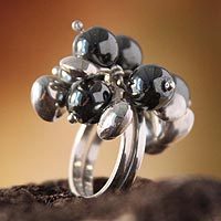 Hematite cluster ring,