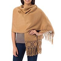 Alpaca blend shawl,