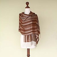 Alpaca and silk shawl,
