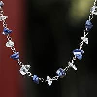 Quartz and sodalite necklace,