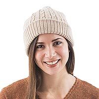 100% alpaca hat,