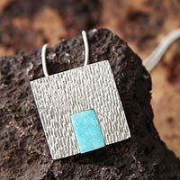 Amazonite pendant necklace,