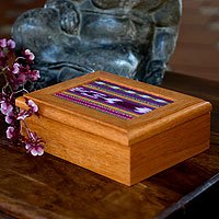 Cedar and cotton tea box,
