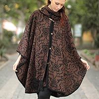 Alpaca blend ruana cloak,