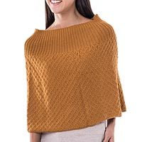 100% alpaca poncho,