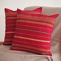 Alpaca blend cushion covers,