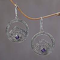 Amethyst dangle earrings,