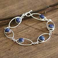 Lapis lazuli link bracelet,