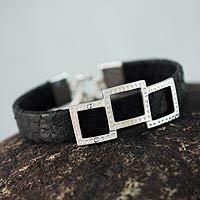 Leather wristband bracelet,