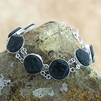 Jade link bracelet,