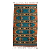 Zapotec wool rug Colors of Nature 6.5x10 Mexico