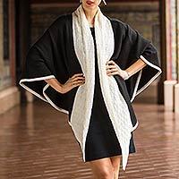 100% alpaca ruana cloak,