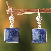 Sodalite dangle earrings,