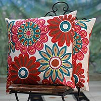 Cushion covers Floral Delight pair India