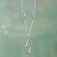 Sterling silver pendant necklace,