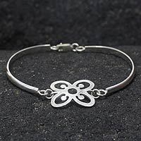 Sterling silver bangle bracelet,